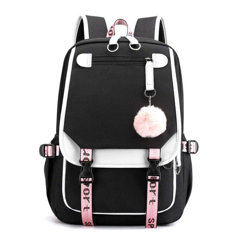 Casual Schoolbag Outdoor Large-Capacity Junior High School Student Solid Color Simple Multi-Layer Computer Bag Backpack