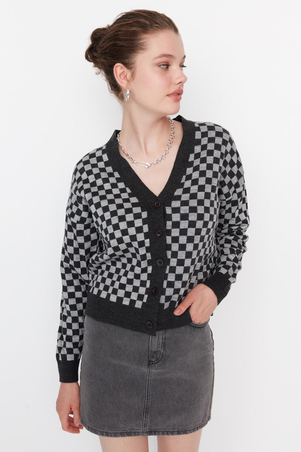 

Кардиган - Серый - Классический крой