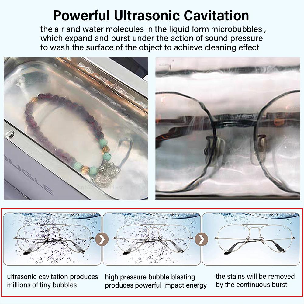 Ultrasonic Cleaner Ultrasound Glasses Jewelry Cleaner High Frequency Ultrasound Cleaning Bath Ultrasonic Glasses Washing Machine