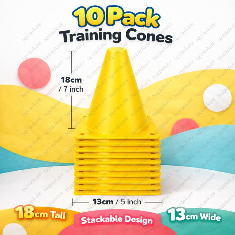 10Pcs Pe Agility Cones 18Cm Training Cones Football/Basketball Training Marker Cone Training Equipment Gear