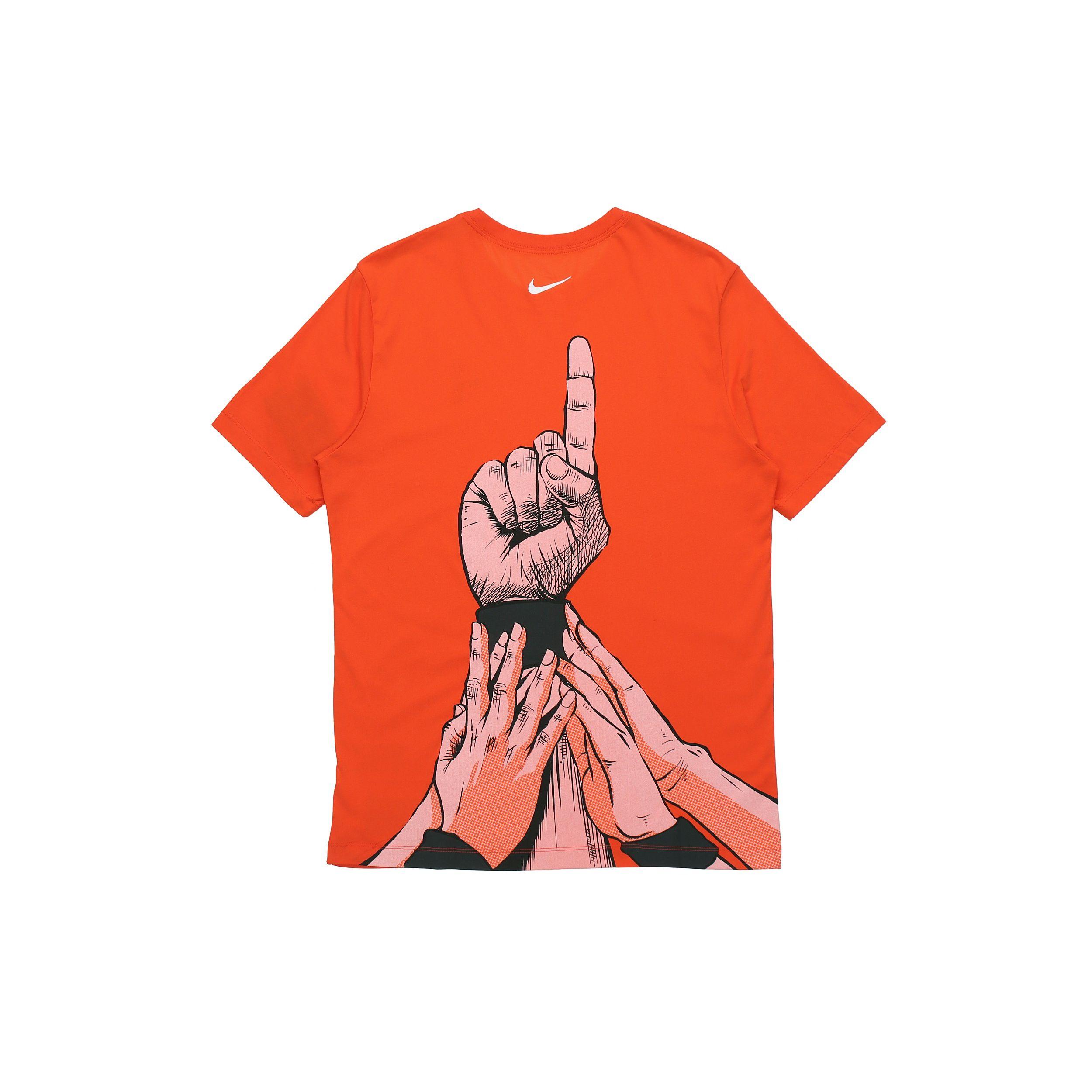 Nike AS Hbl Graphic Short Sleeve Classic Crew Neck Sports T-Shirt Men s Orange CI9080-890 S