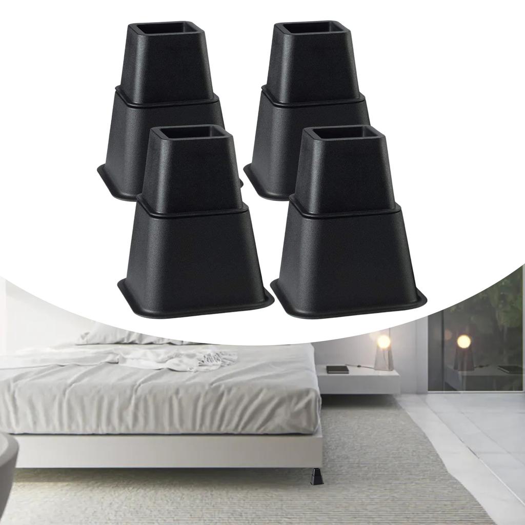 8Pieces Practical Furniture Risers 6Inch Height Adjustable Bed Leg Extenders Convenient for Small Space Daily Use