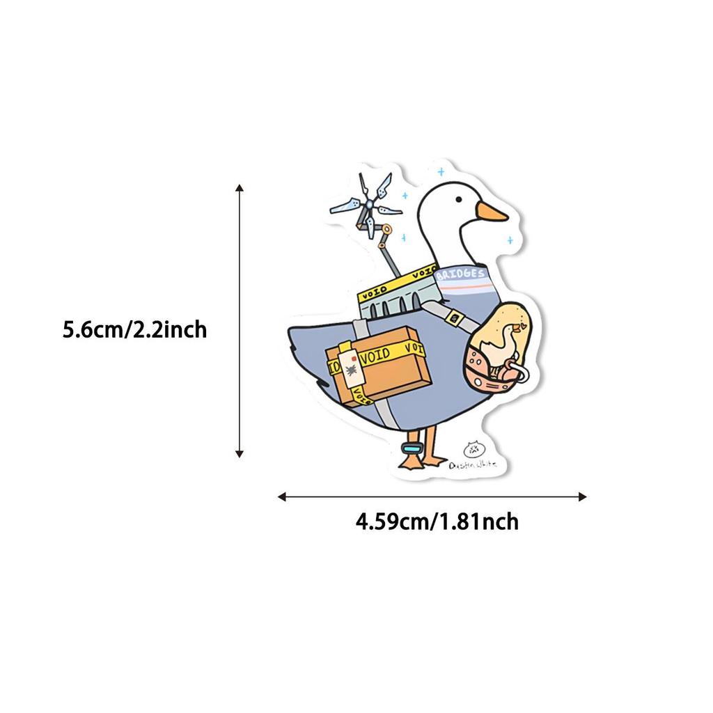 50 Cute Cartoon Duck Waterproof Stickers for DIY Journals & Luggage