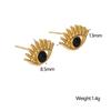 Stainless Steel Hypoallergenic Minimalist INS Design Sense Devil's Eye Stud Earrings Eye Elements Personality Niche 18K Gold