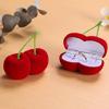 Convenient Jewelry Travel Case Versatile Stud Earrings Storage Box Cherry Decor
