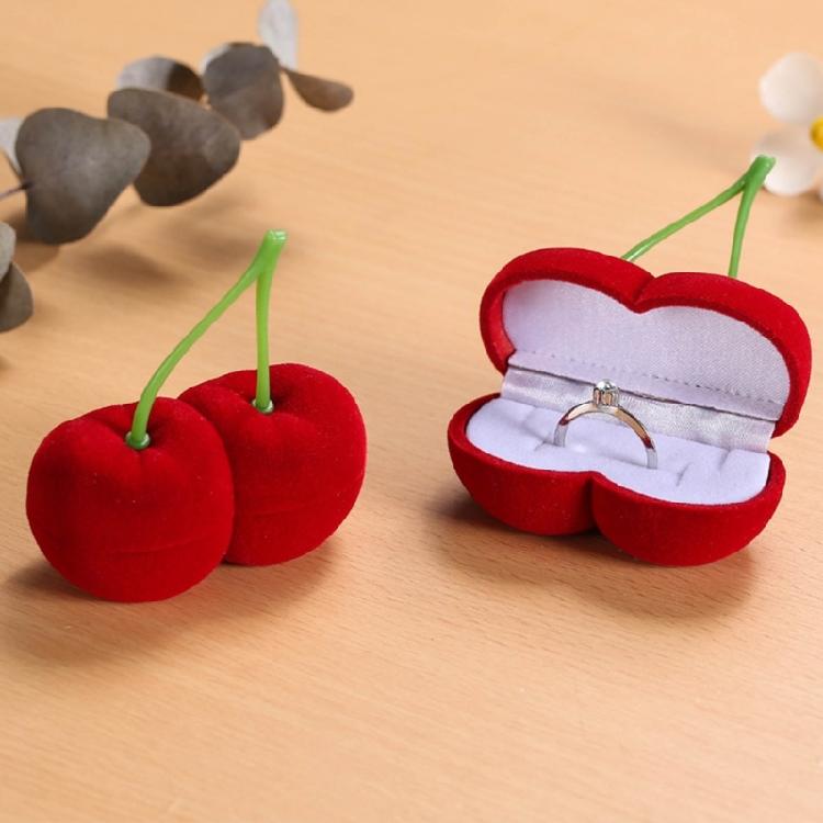 Convenient Jewelry Travel Case Versatile Stud Earrings Storage Box Cherry Decor
