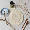 1Pc Nordic Style Hand-woven Coaster Round Non-slip Mat Restaurant Party Table Decorative Mat Picnic Outdoor Moisture