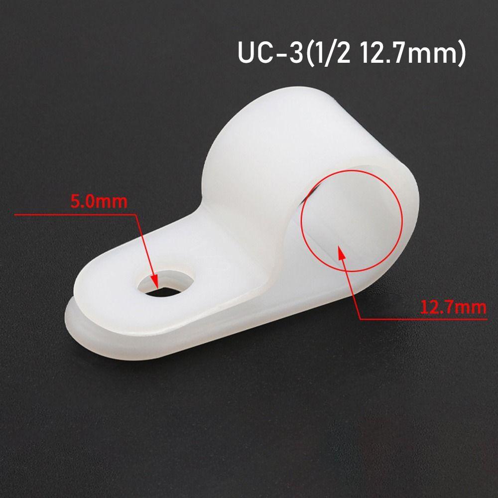 10PCS Plumbing Tightening Cable Clip Nylon Fastening Buckles Durable R-Type Hose Clamp  Cable