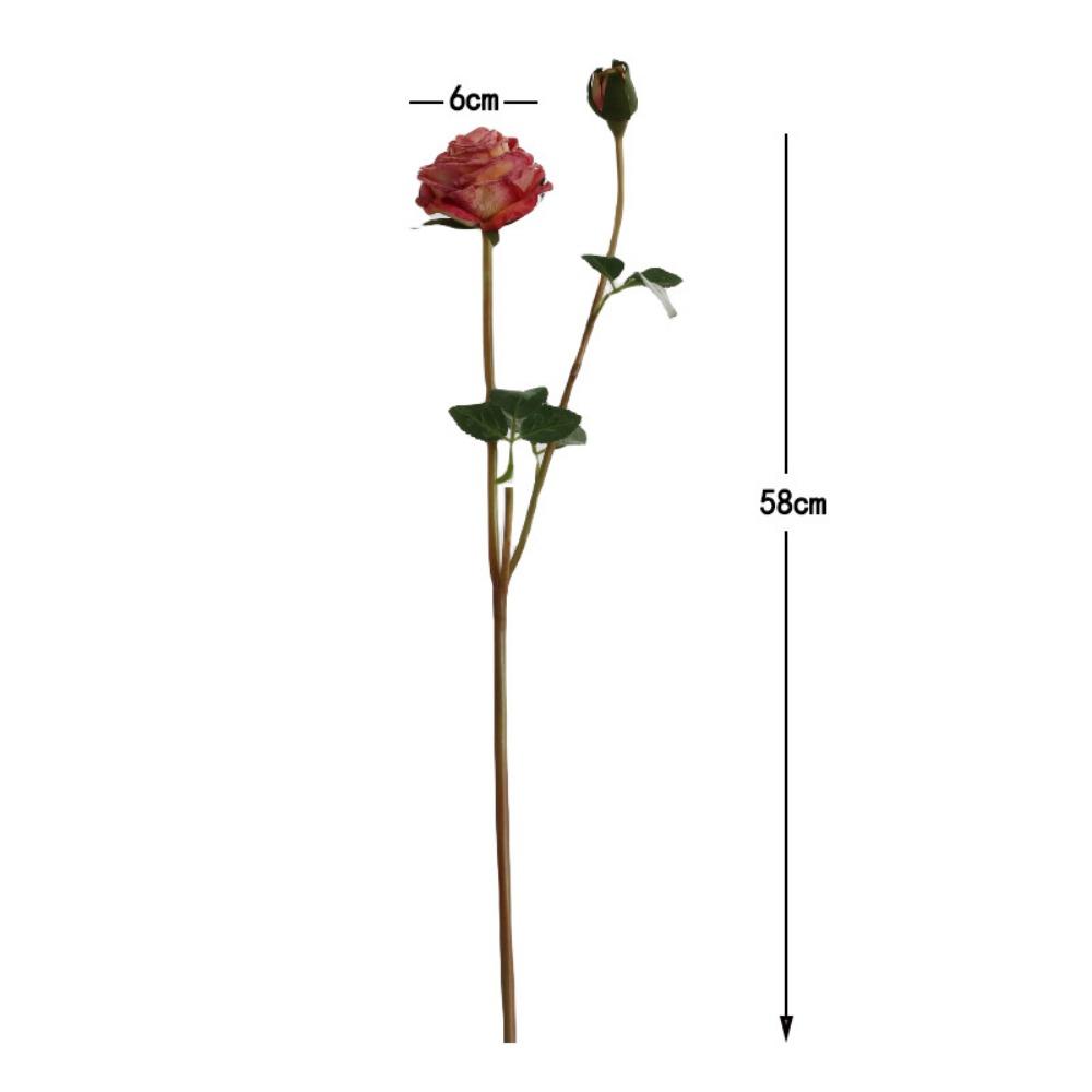 5PCS Artificial Roses Silk Flowers Real Touch Realistic Roses Bouquet Long Stem for Home Wedding Party Valentine's Day Mother's Day Table Decoration
