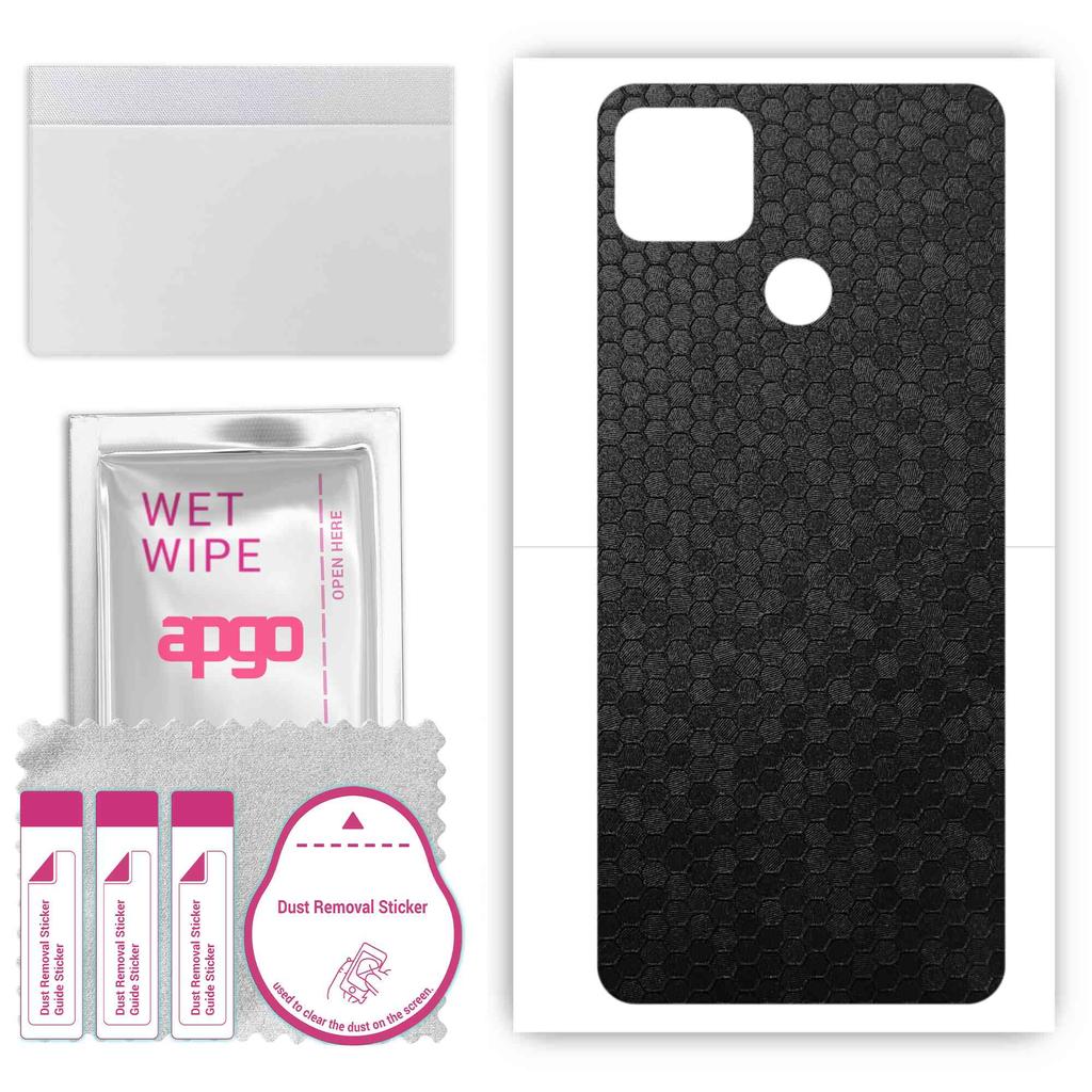 apgo Ochranná nálepka na zadní stranu kompatibilní s Realme Narzo 30A, Obalová fólie, Fólie, Vinyl - Vzor Černá voština