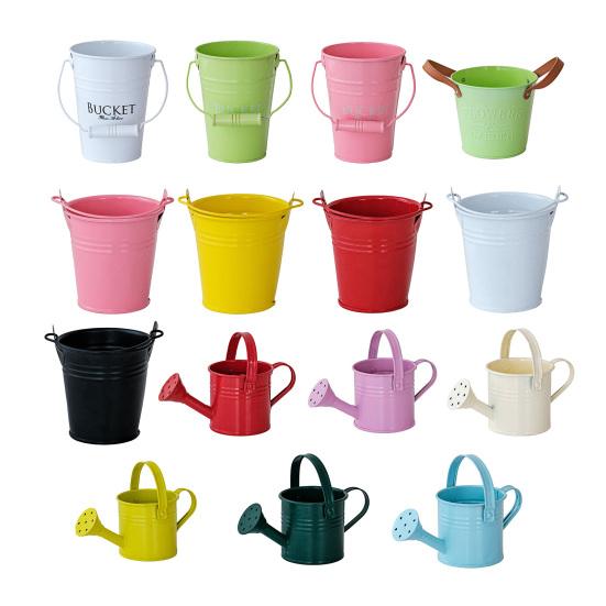 Yousheng Aufbewahrungseimer mit Griff Verdickter Rostfreier Eisenbehälter Blumentopf Schreibtisch-Organizer für Make-up-Pinsel