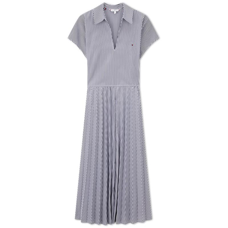 

Tommy Hilfiger Women s Striped Collared Dress 34