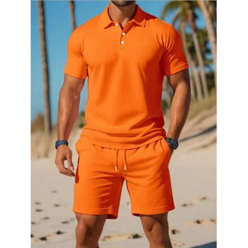 2026 Men's Slim-Fit Summer Casual Sports Polo & Shorts Set