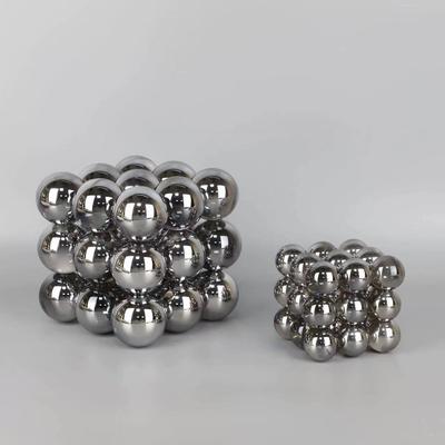 Yaratıcı Geometrik Kristal Süsler Yığın Top Bloklar Moleküler Cam El Sanatları Gümüş Top Ev Dekorasyon Aksesuarları