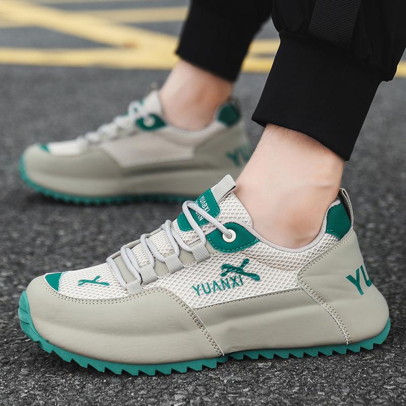 

Туфли на платформе мужские летние дышащие туфли Форреста Гампа на высокой подошве мужские Сяобай 2025 сетчатые кроссовки новые папа нескользящие 45