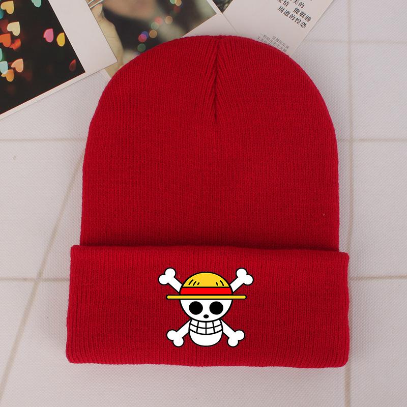Janpanese Anime Winter Hats for Unisex Luffy New Beanies Knitted Hat Autumn Female Beanie Caps Warmer Bonnet Ladies Casual Cap