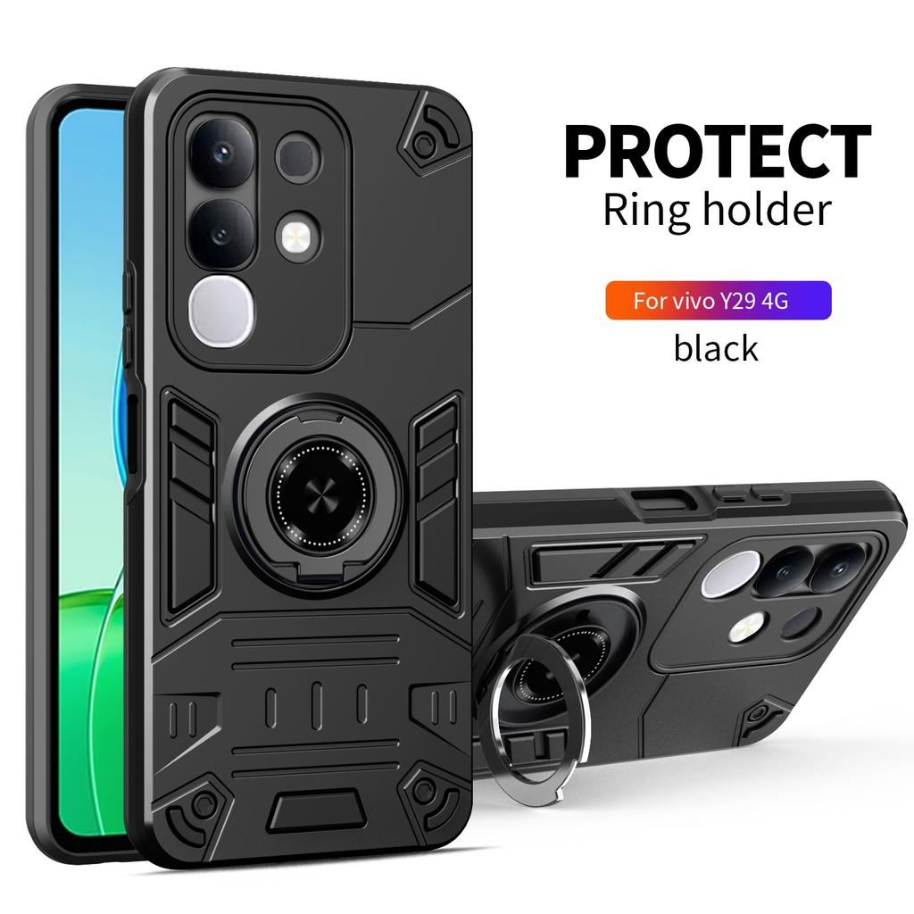 Case For VIVO Y29 Y39 Y04 Y29S T4X Armor Shockproof Ring Stand Holder Shell Coque Fundas For VIVO V50 Lite V50E V50