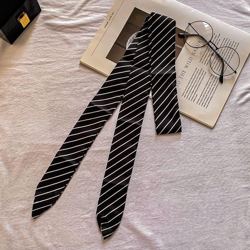Long Skinny Plaid Striped Waist Belt With Jeans Necktie Scarf Decorative Accessory Personality Hairband Fashionable Accessory