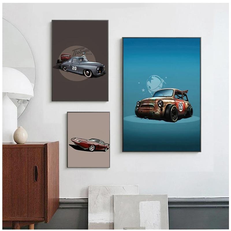 Cool Car Image Canvas Painting Wall Art Cartel De Coche Nordic Posters and Prints Poster Car Decorativas No Frame