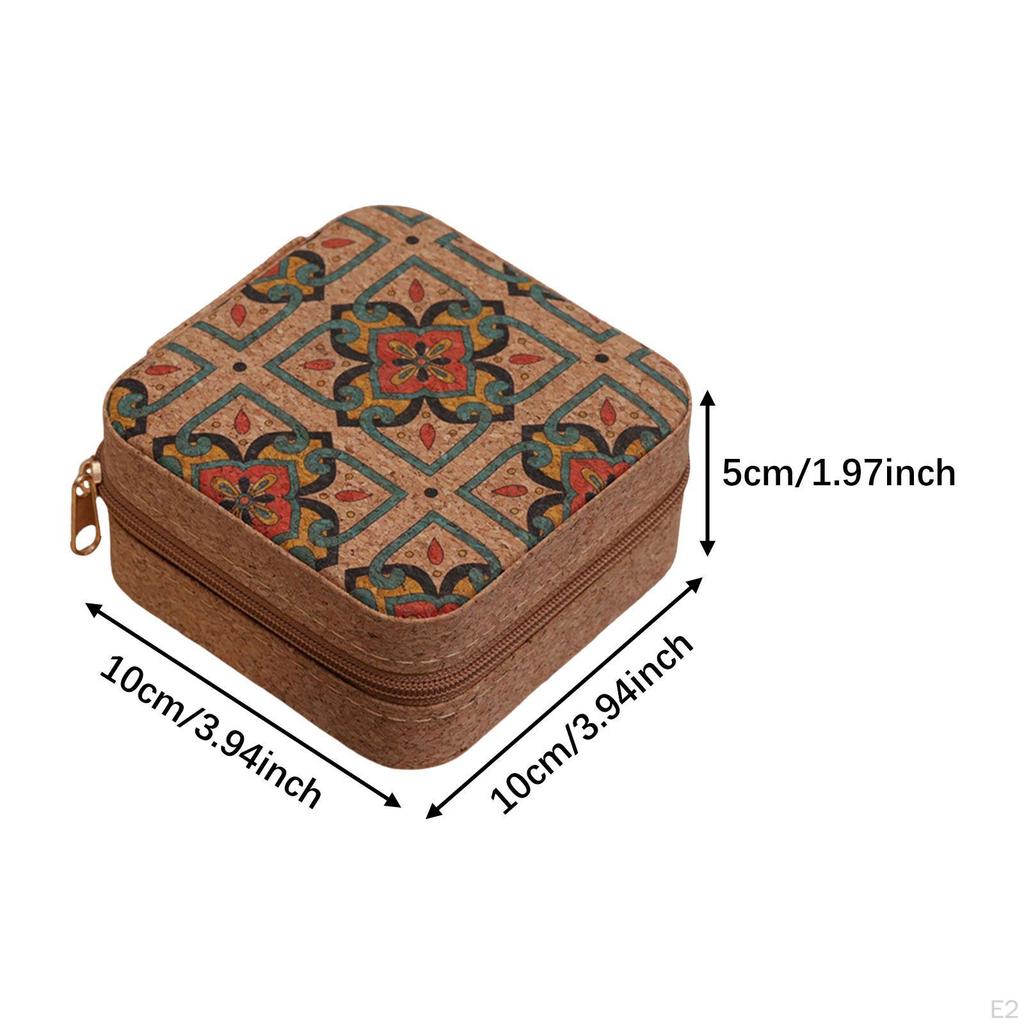 Travel Jewelry Box Compact Collectible Mini Trinket Holder Storage Case for Earrings