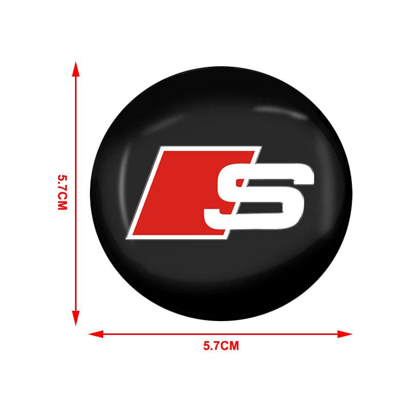 4pcs 56/60mm Car Wheel Center Cover Stickers Hub Caps Sticker for 4HGVI Sline A1 A3 A4 B5 B6 A5 A6 C5 B7 B8 C6 8P Car Accessories