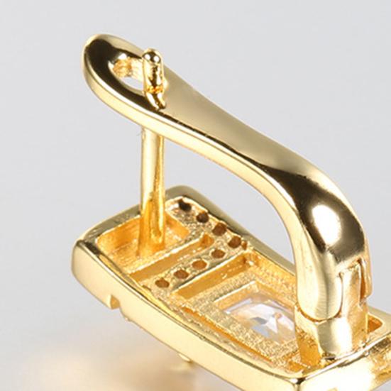 1 Paar Ohrstecker Quadratischer Strassschmuck Modisches Aussehen Koreanischer Stil Ohrstecker für den täglichen Gebrauch