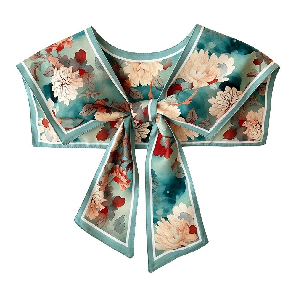 Floral Pattern Shirt Fake Collar Summer Shoulder Wraps New False Fake Collar Women