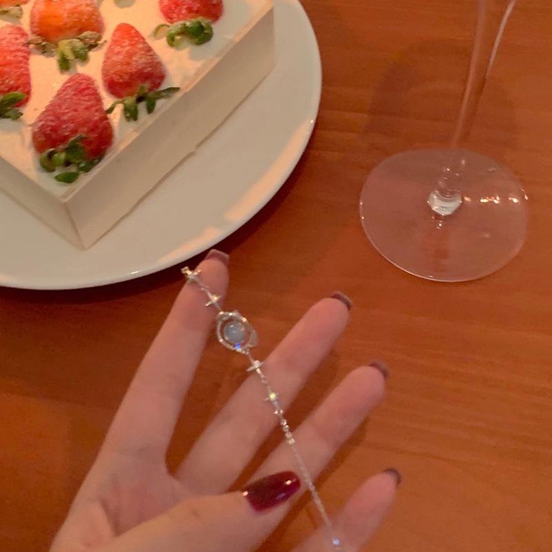 Ins Style Zircon Beaded Bracelets For Women Girls  Sweet Sparkling Exquisite Wrist Chain Bracelet Party Jewelry Gifts