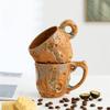 Japanese handmade retro glazed ceramic coffee cup, tea house creative souvenir cup, afternoon tea coarse ceramic coffee cup