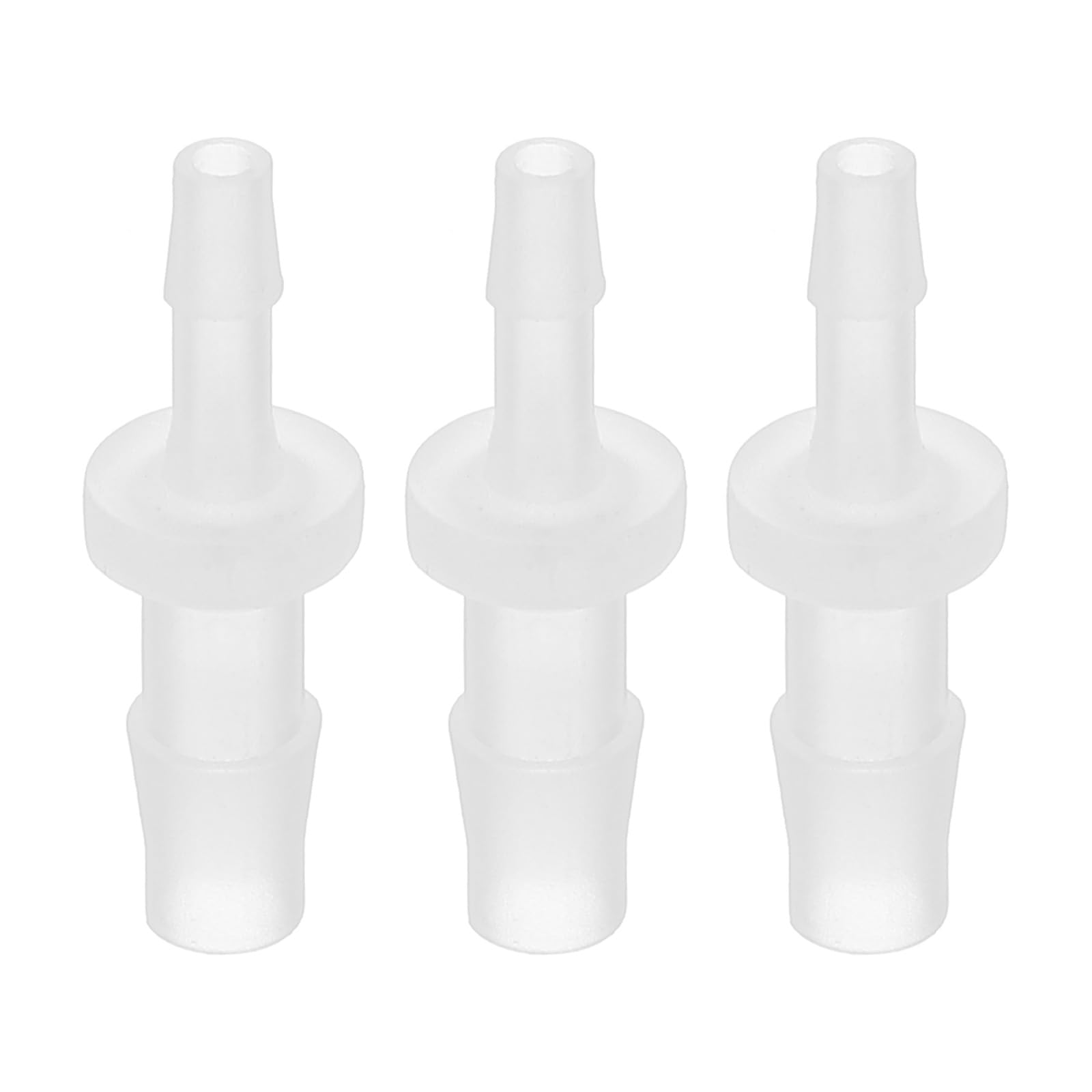 PATIKIL Hose Bar Reducer 3pcs 1/4  to 5/32  Hose ID Connector Joint Plastic Pipe 3.9mm-6.4mm белый
