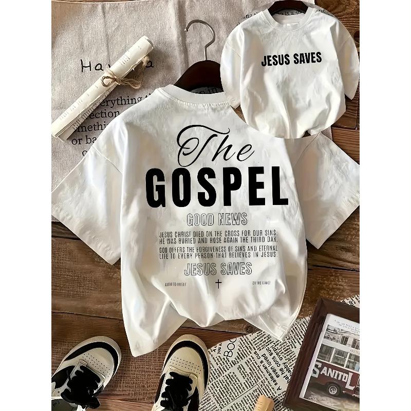

Women s Casual Summer Letter Print Crew Neck Regular Fit T-Shirt S белый