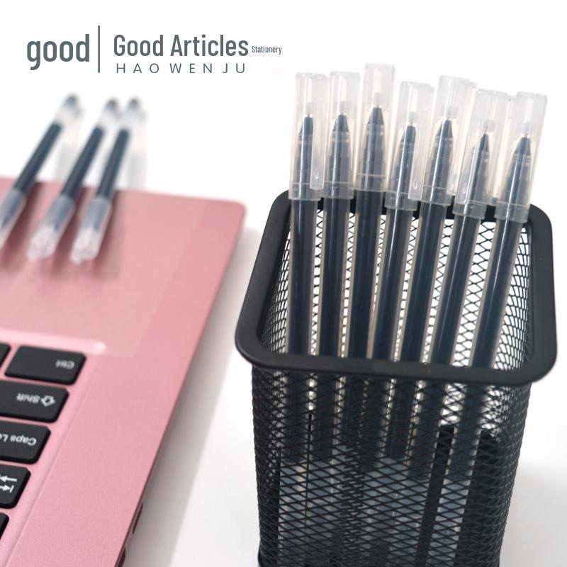 Large Capacity 0.5mm Black Gel Pen for Students - Needle Tip, Refillable, Perfect for Signatures and Exams.