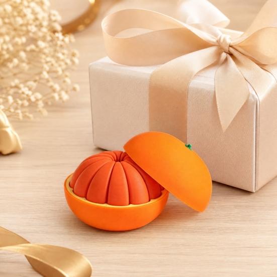 Fake Fruit Decoration 3D Printed Orange Fidget Toy, Stress Relief Simulated Realistic Toy Model Ornament for Home Office