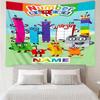 Custom Name Numberblocks Print Tapestry, Backdrop, Easy Setup, Ideal for Bedroom, Office & Living Room, with Aesthetic Wall Hanging Decor.