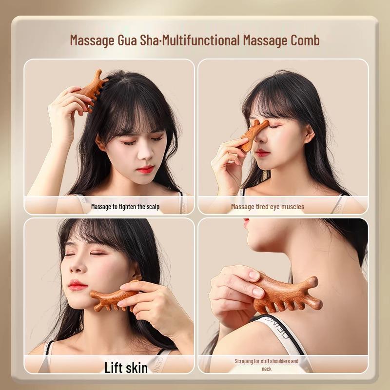 Dolphin-Shaped Multifunctional Acupoint Guasha Comb for Scalp Massage