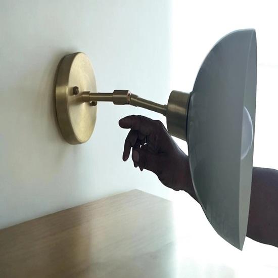 White and Brass Wall Sconce Single Light Vanity Lamp Modern Bathroom Light Fixture Bedroom, Living Room, Mirror Lighting