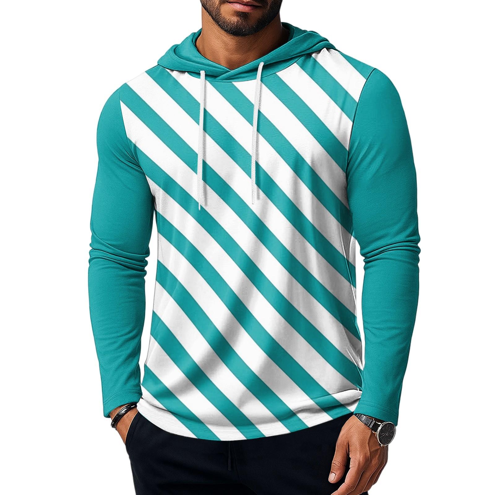 

Мужская толстовка с коротким рукавом, хлопковая толстовка с капюшоном, легкая толстовка, худи, пуловер M циан