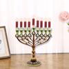 Hanukkah Menorah Home Decorative Metal Candle Holder for Vent Party Banquet
