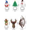 Christmas Pattern Bottle Opener Santa Snowman Elk Beer Eagle Silicone Stainless Steel Beer Openers Refrigerator Magnet Opener