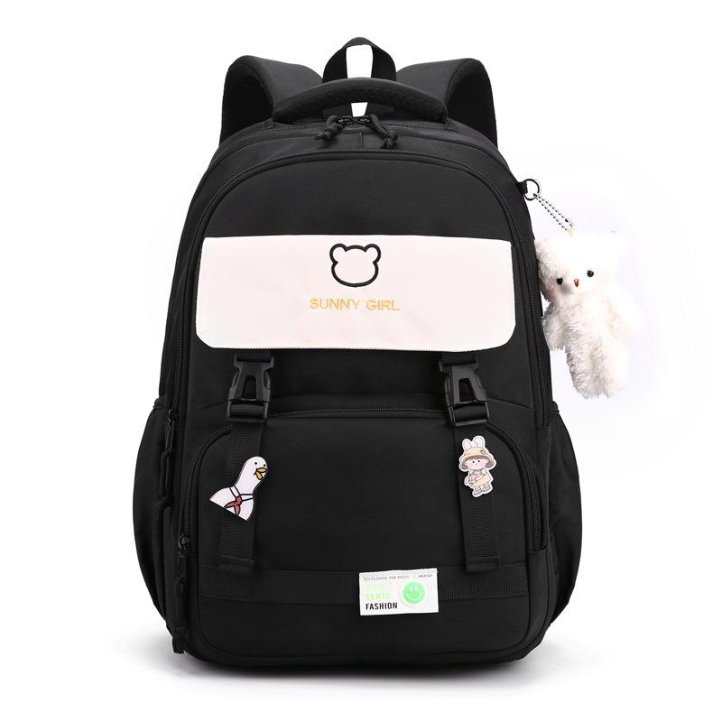 School bag female ins cute Korean version high school students junior high school students grades 3-6 backpack casual large capacity backpack