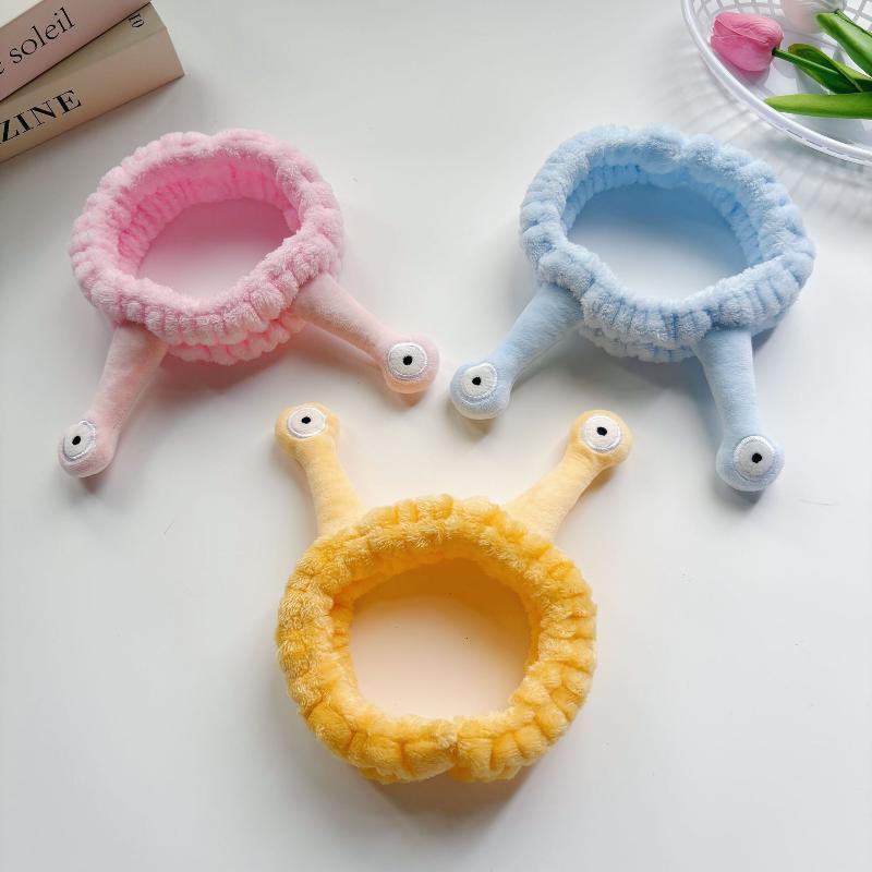 Animal Ears Headband With Fluffy Ball Soft Coral Fleece Elastic Band For Women Makeup Face Washing Skin Care Cosmetic