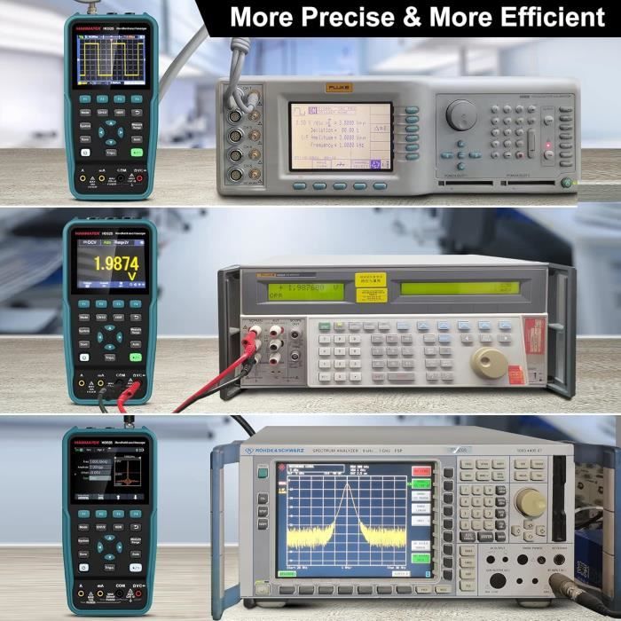 Oscilloscope Multimètre Générateur de Signaux 3 EN 1 HANMATEK HO52S