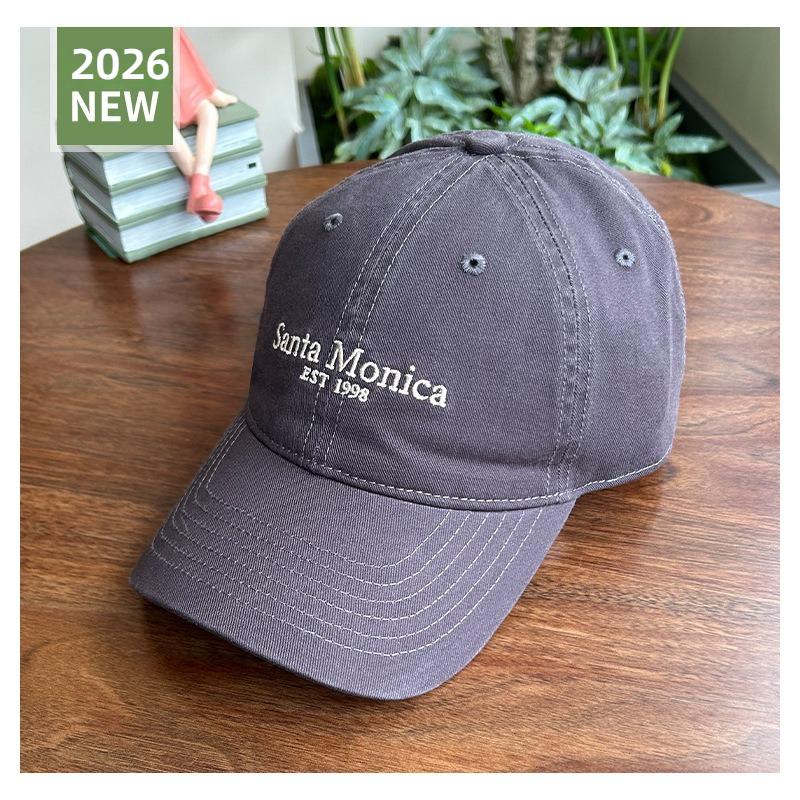 1 Stück Ins-Stil Buchstabe Bestickte Baseballkappen Für Frauen Gesicht Kleiner Sonnenschutz Koreanische Version Hip Hop Hut Sonnenhut Paare