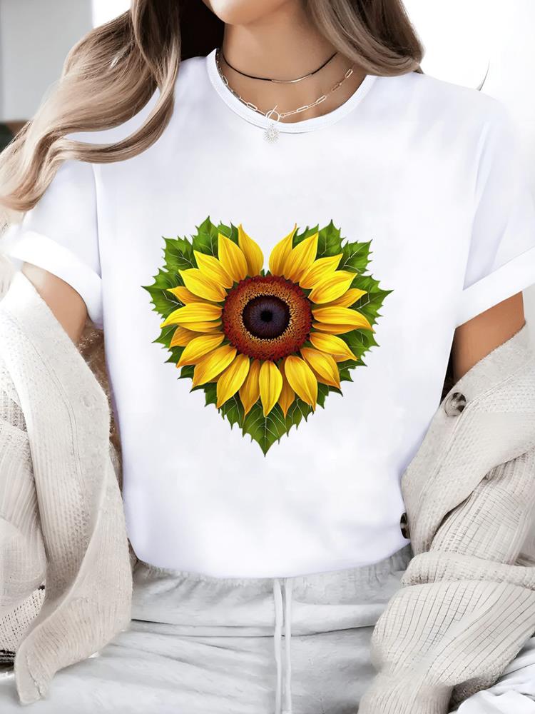 (Asian Size) Casual Women's Top T T-shirts Fashion O-neck Female Clothing sweet style cute Print Short Sleeve Graphic Tee