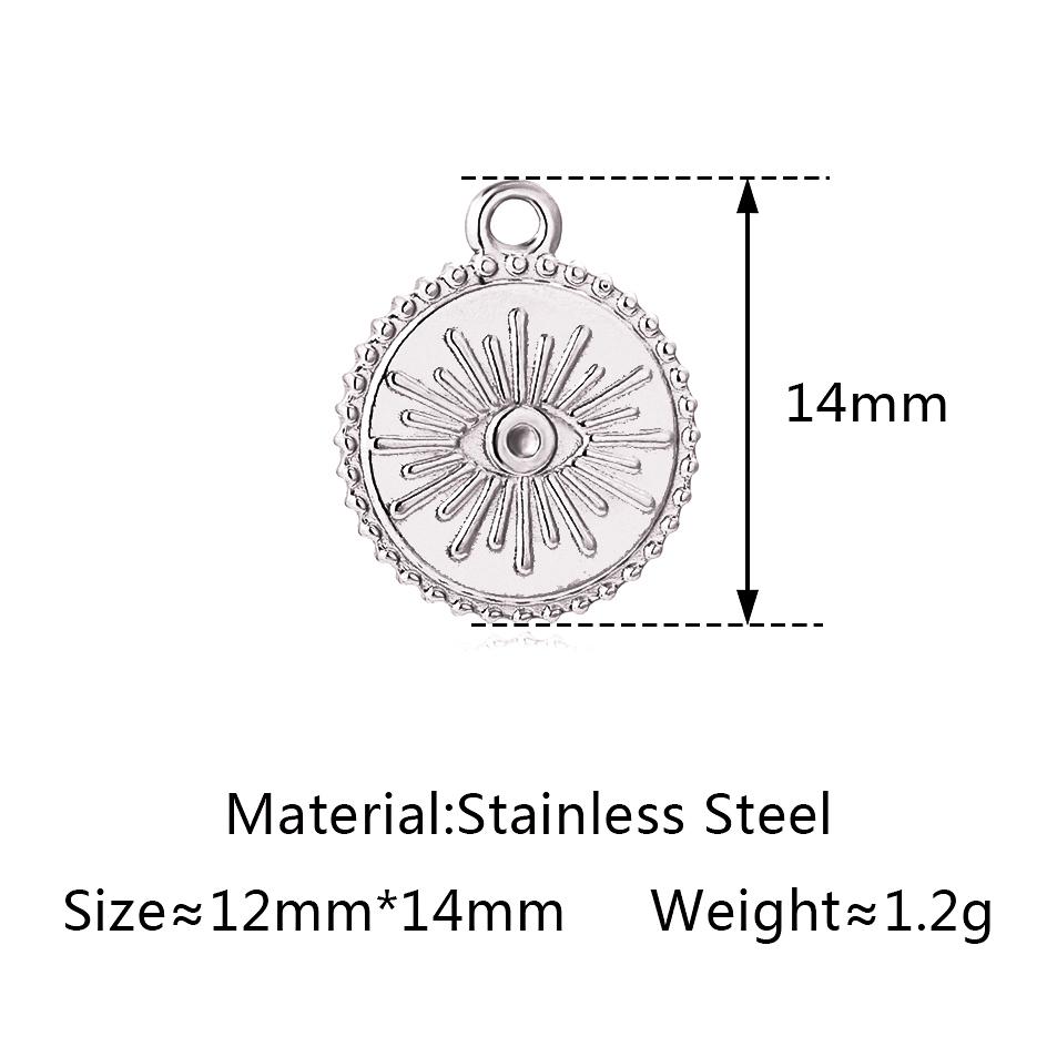 3 Stück Edelstahl Goldfarben Beschichtet Strassstein Blaues Böses Auge Anhänger Halskette Armband Ohrring DIY Schmuckherstellung Zubehör