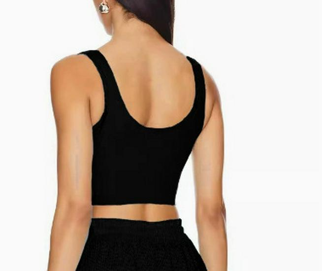 Lulu V-Neck Criss-Cross Halter Yoga Tank with Chest Pads - Sleeveless Quick-Dry Sports Top for Women Extra Large
