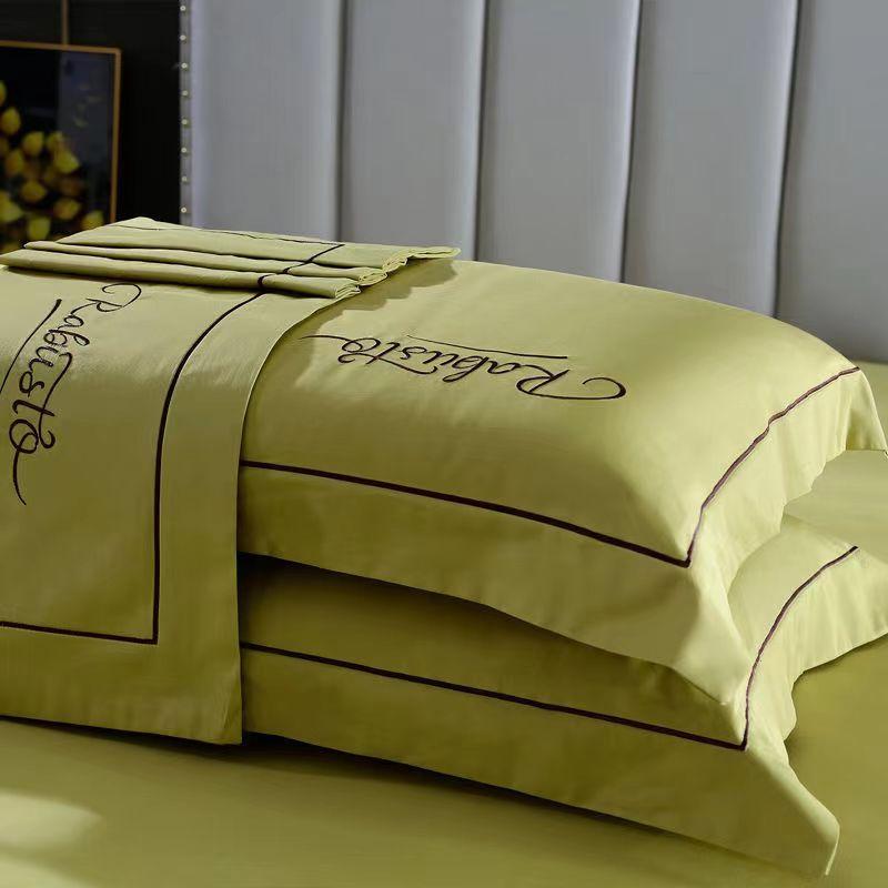 

Длинноштапельная хлопковая наволочка с вышивкой, пара хлопковых наволочек 48*74см