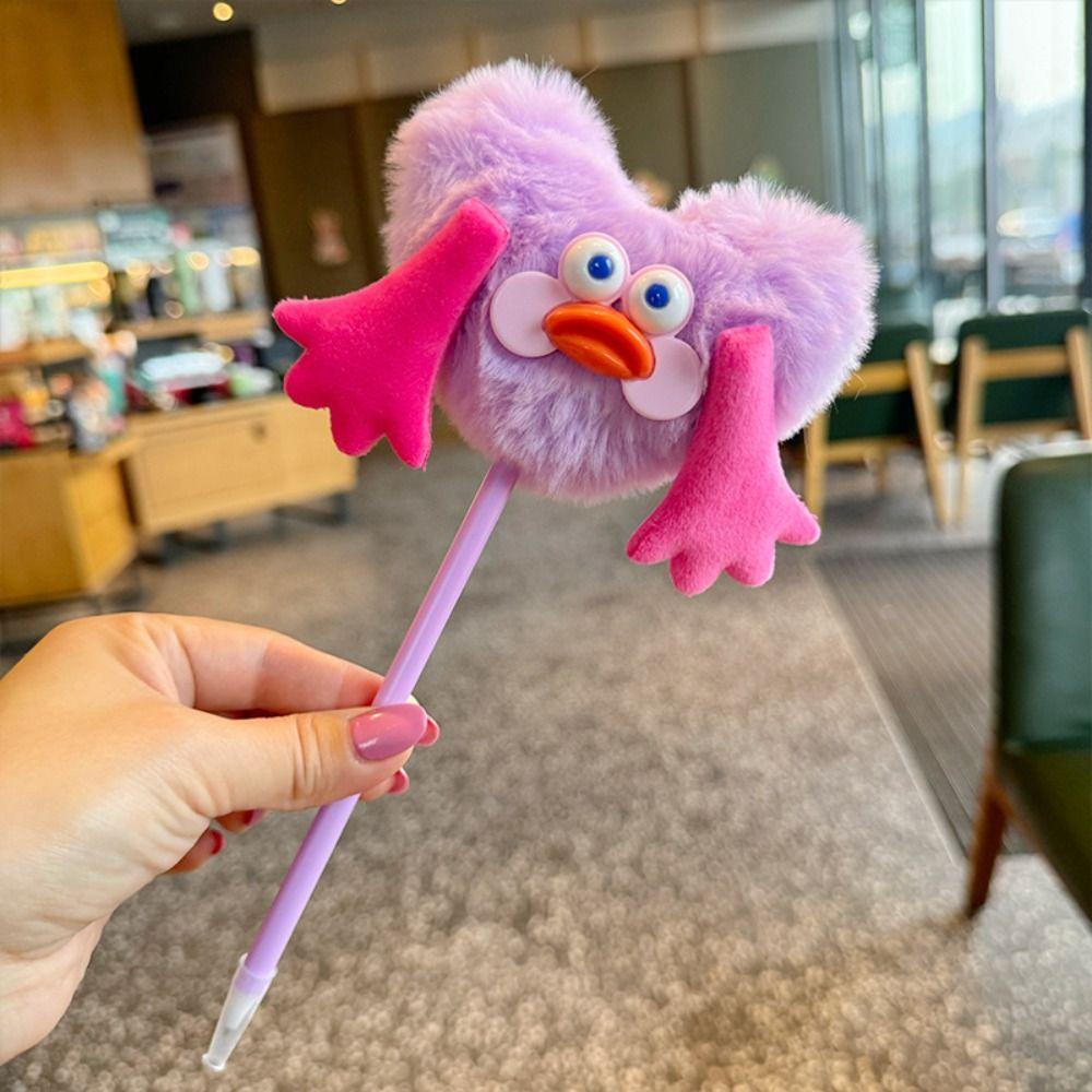 Ugly Braided Doll Children's Plush Pen Iridescence Student Neutral Gel Pen  Award Gifts