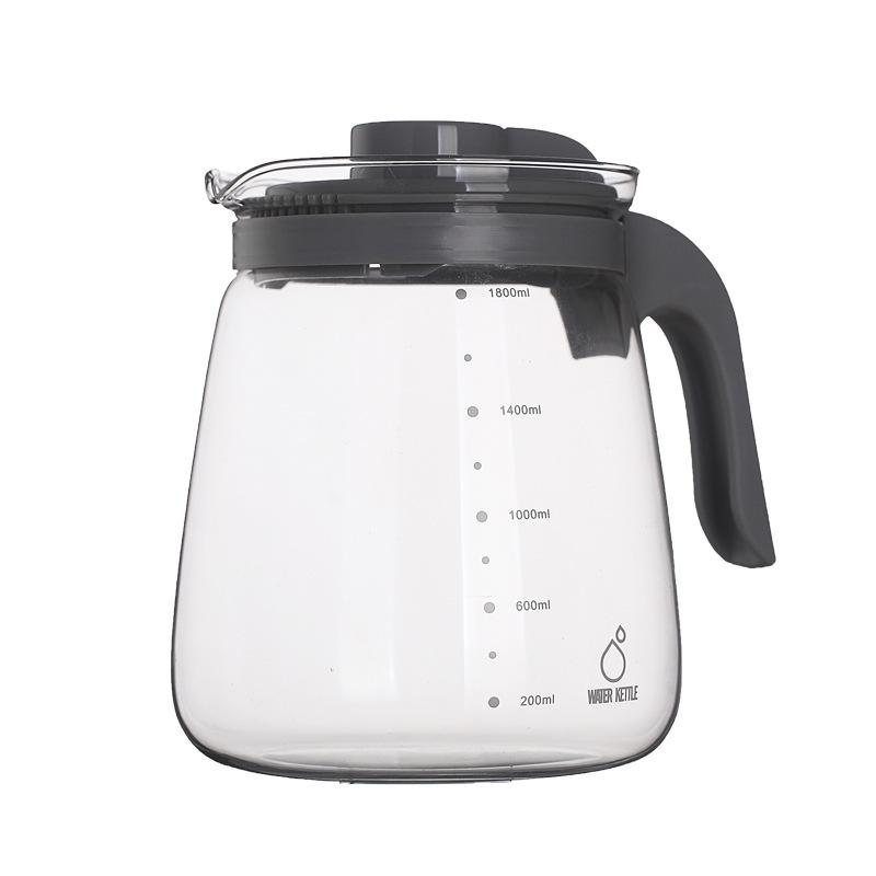 High Temperature Glass Pitcher Set: Nordic Iced Water, Fruit Teapot, Beer, and Cold Brew Pitcher with Scale.