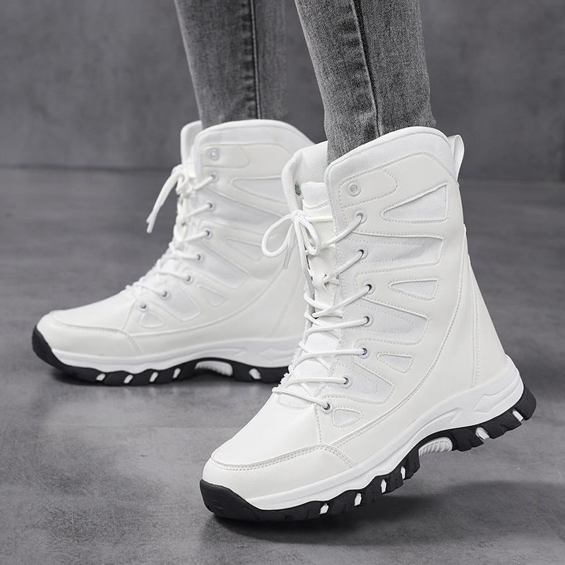 

Snow boots high-top large-size women s single shoes outdoor fashion sports hiking shoes women s single boots 42 белый